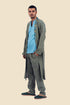 Straight leg linen pants with elastic waistline